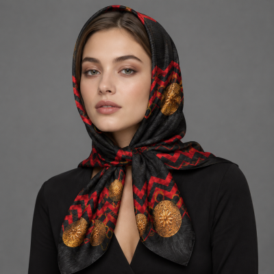 The Gilt-Bronze Crown Silk Scarf