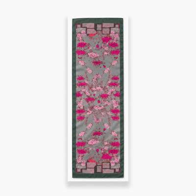 Morando Peony Long Silk Scarf